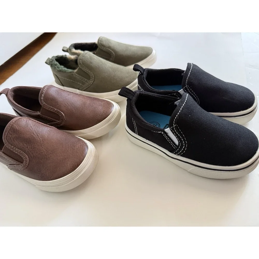 Lot Of 3 Pairs Toddler Size‎ 6 And 7 Boy Shoes Sneakers Old Navy Wonder Nation
